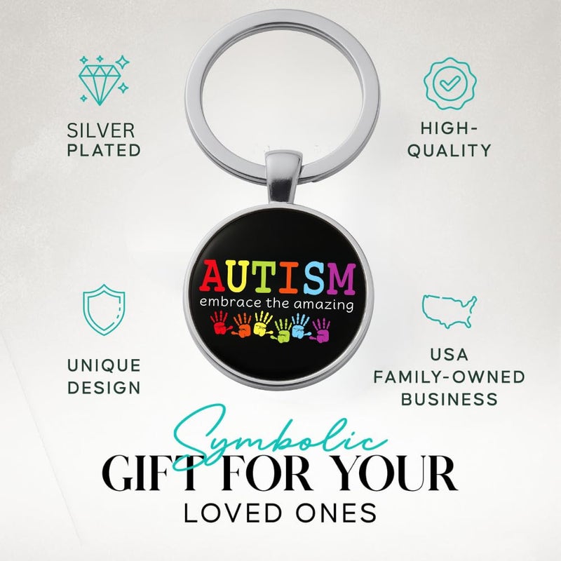 Infinity Collection Autism Awareness Keychain - Puzzle Piece Jewelry, Accessories & Gift to Embrace the Amazing - Image 2